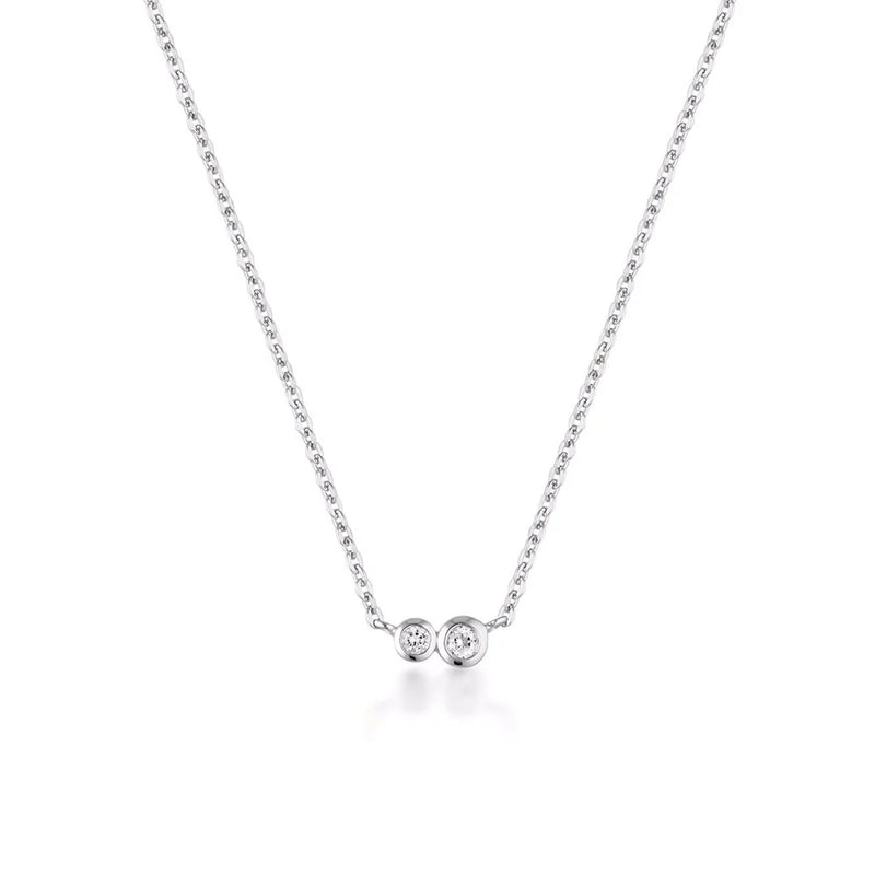 Duo Necklace | White Topaz