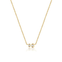 Duo Necklace | White Topaz