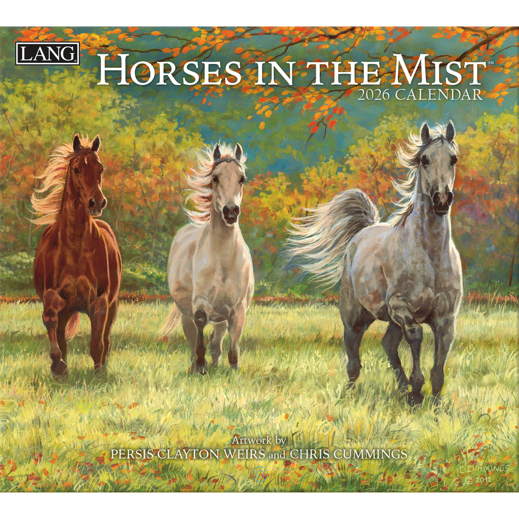 Horses In The Mist 2026 Wall Calendar Whatever Mudgee