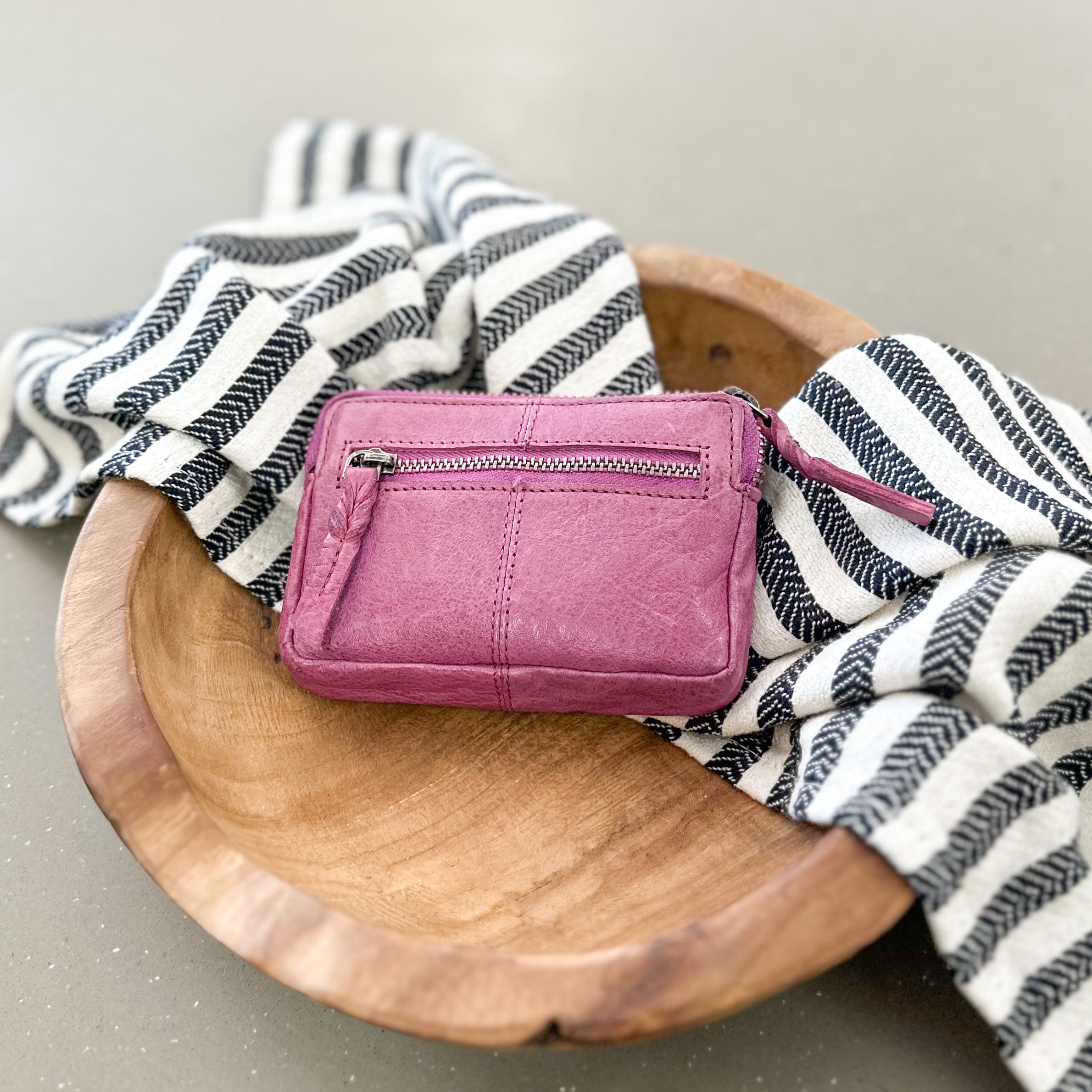 Small Full Zip Leather Wallet | 5979