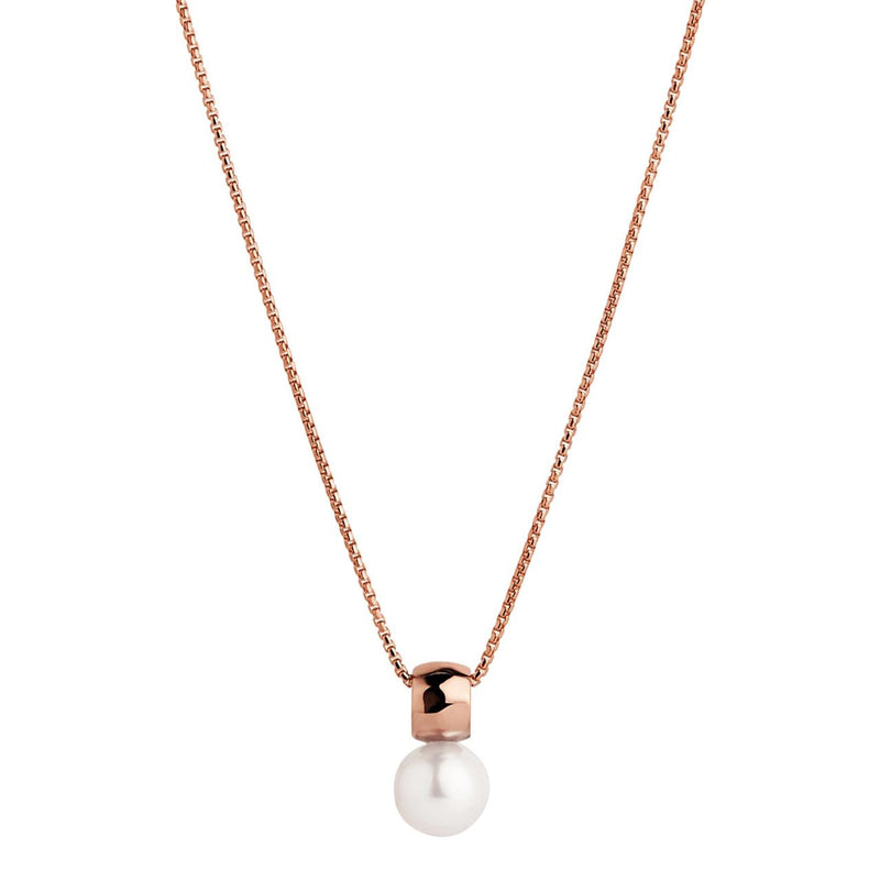 Idyll Rose Gold Pearl Necklace 45cm