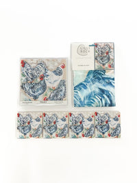 Australian Art Kitchen Set | Tea Towel, Trivet + Coasters | By Amanda Brooks