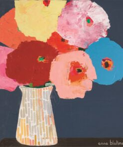 Colourful Flowers By Anna Blatman | Stone Drink Coaster Collection