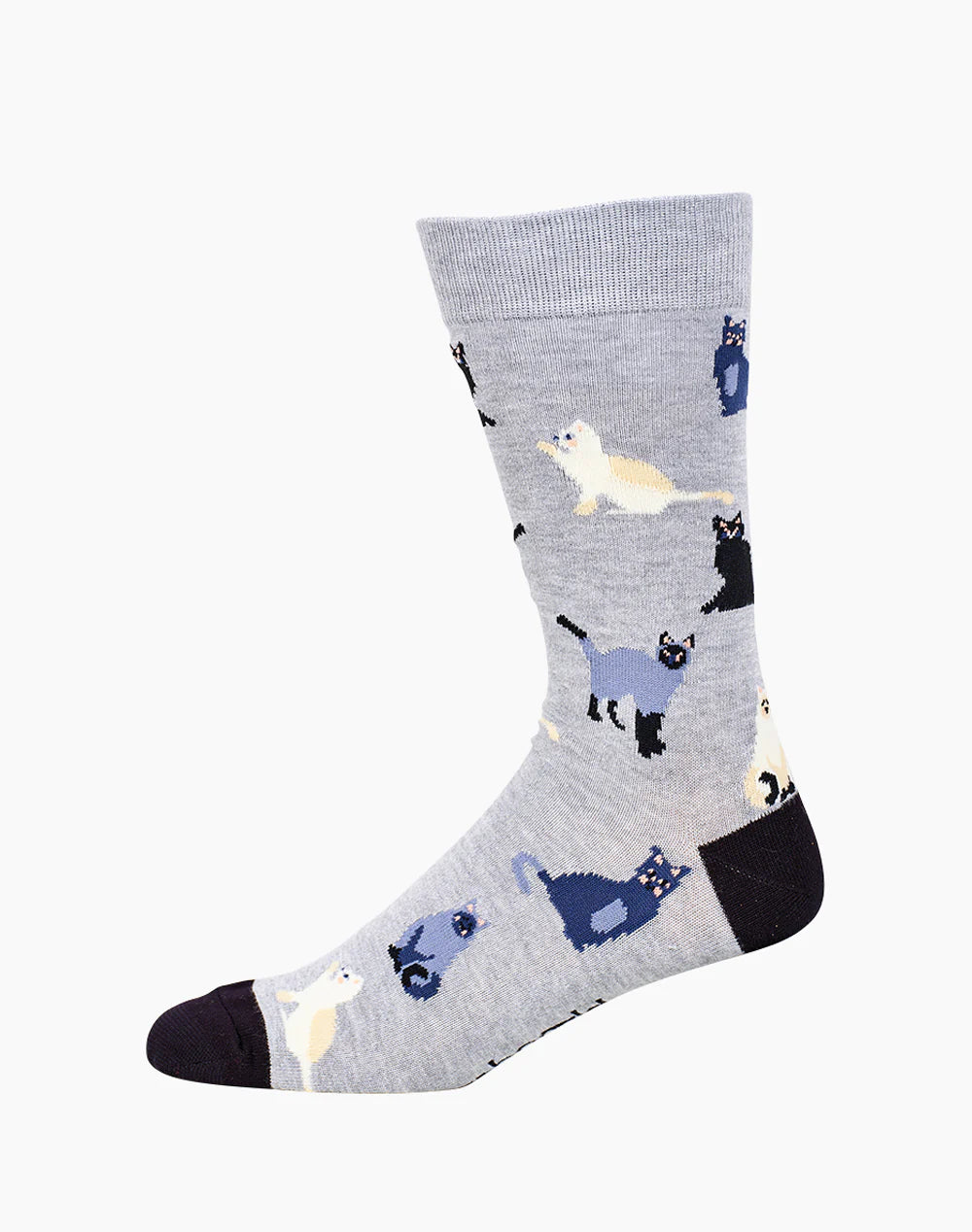 Grey Cat | Mens Bamboo Socks