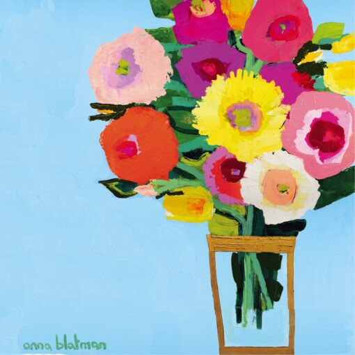 Colourful Flowers By Anna Blatman | Stone Drink Coaster Collection