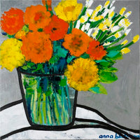 Colourful Flowers By Anna Blatman | Stone Drink Coaster Collection