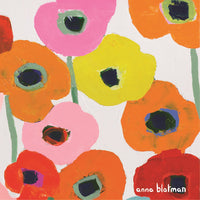 Colourful Flowers By Anna Blatman | Stone Drink Coaster Collection