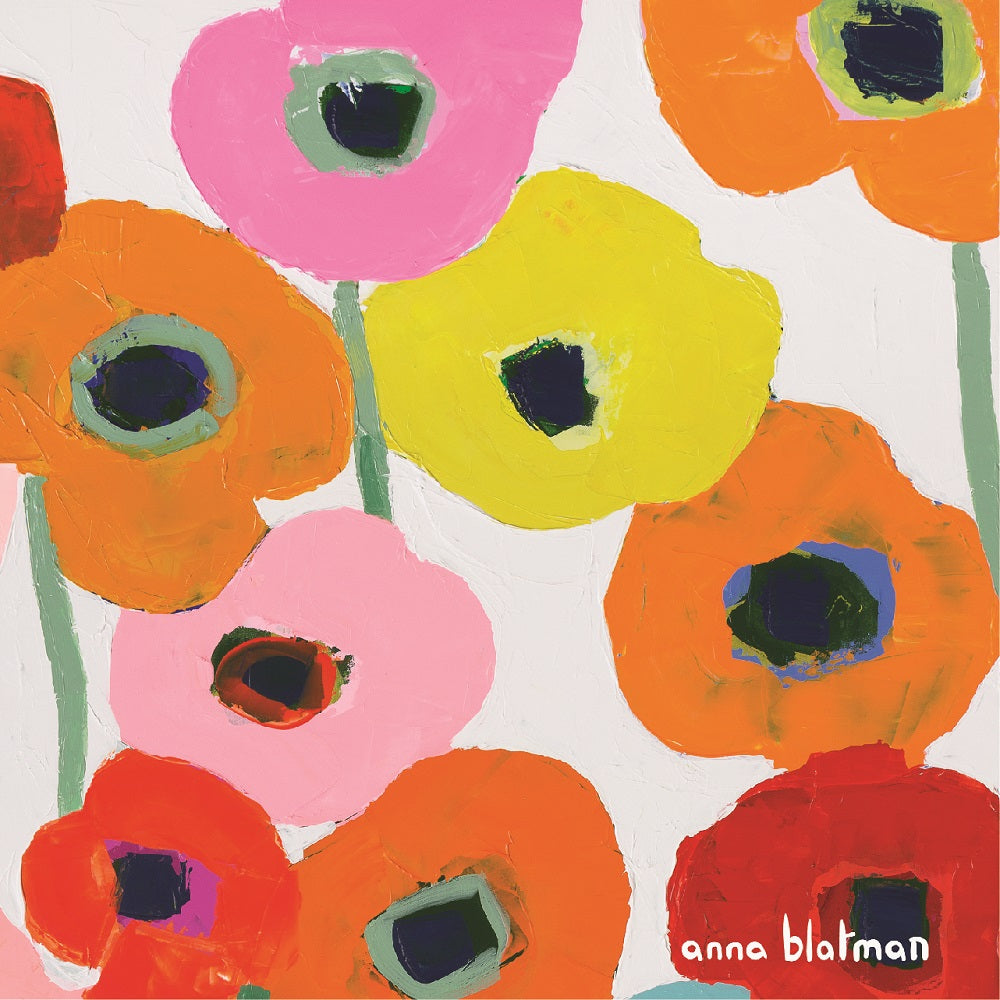 Colourful Flowers By Anna Blatman | Stone Drink Coaster Collection