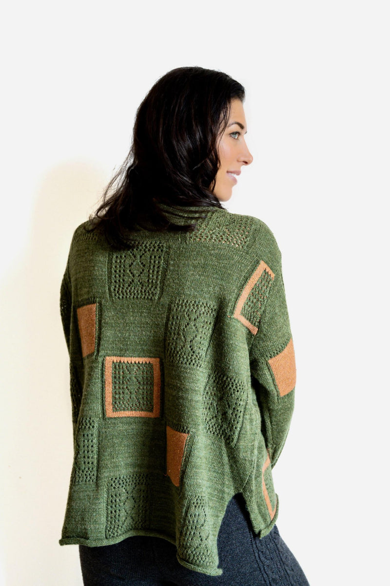 Green Patterned Knit