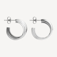 Ripple Hoop Earring | Sterling Silver