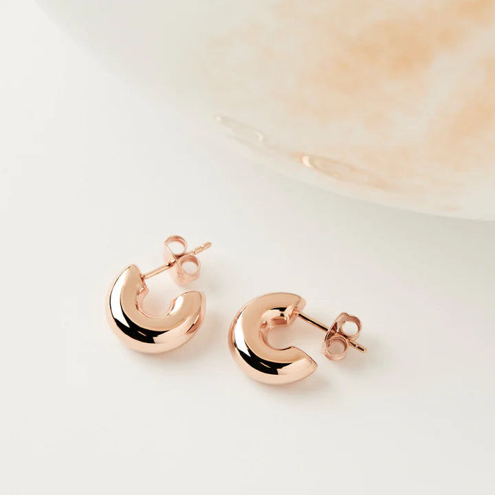 Moonbow Stud Earrings | Rose Gold
