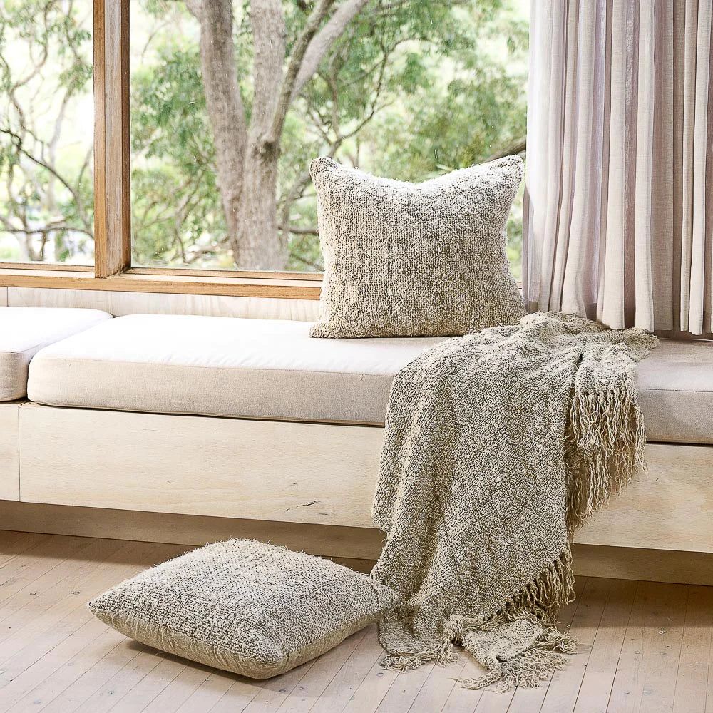 Wabi Cushion | 100% Recycled Linen Natural