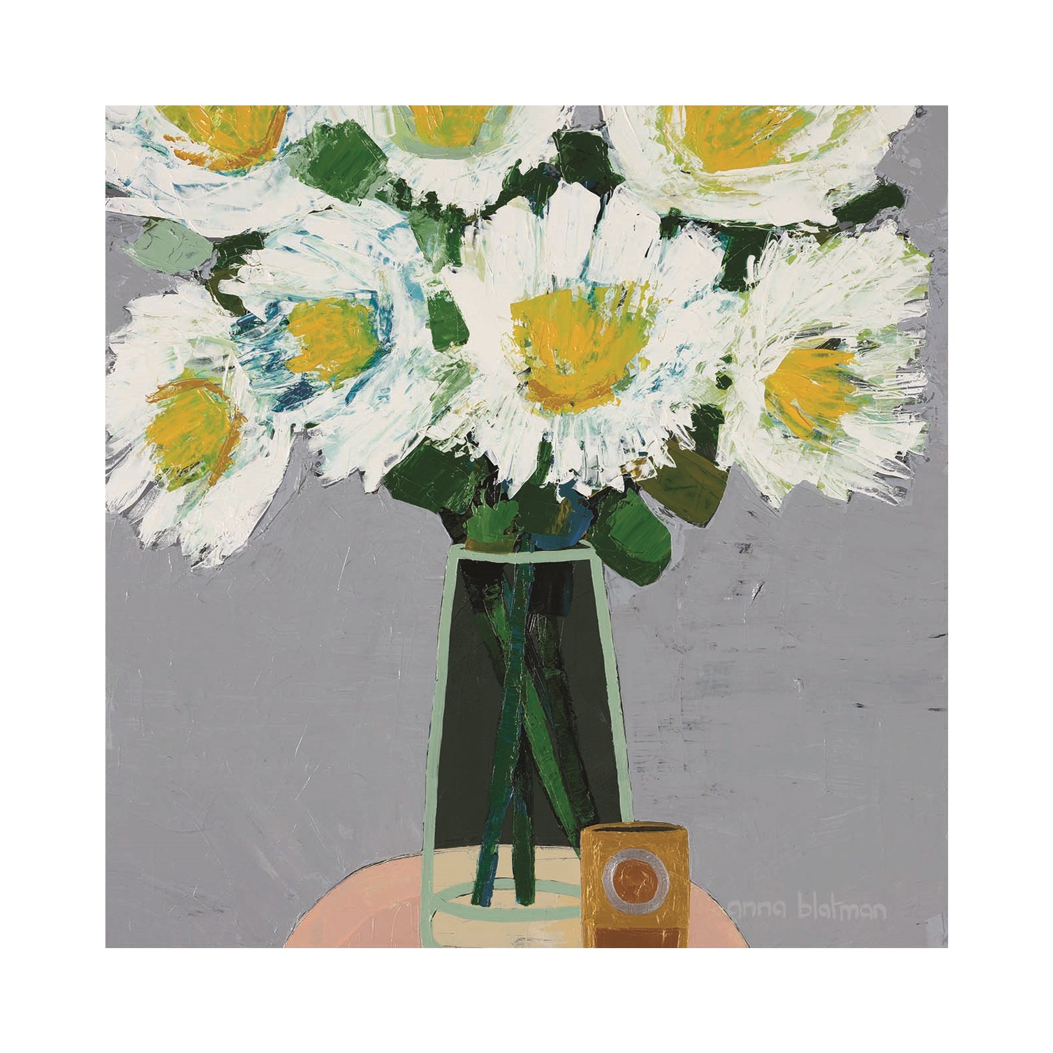 Colourful Flowers By Anna Blatman | Stone Drink Coaster Collection