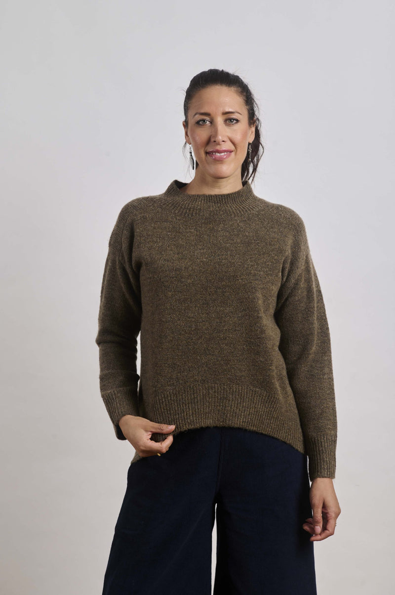 Brown Split knit