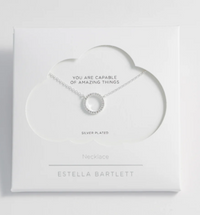 Circle CZ Silver Necklace | You Are Capable Of Amazing Things