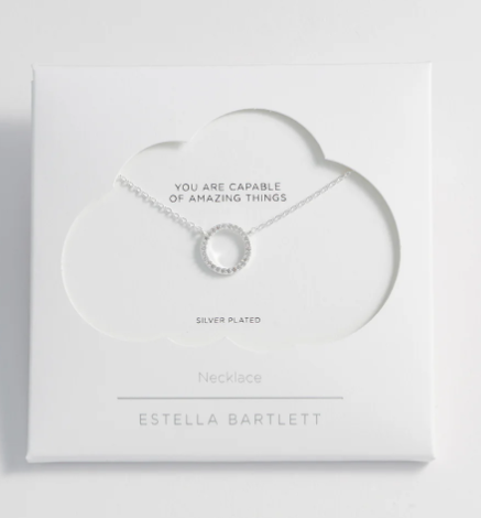 Circle CZ Silver Necklace | You Are Capable Of Amazing Things