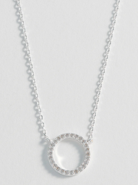 Circle CZ Silver Necklace | You Are Capable Of Amazing Things