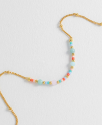 Mini Mixed Beaded Chain Necklace | Love