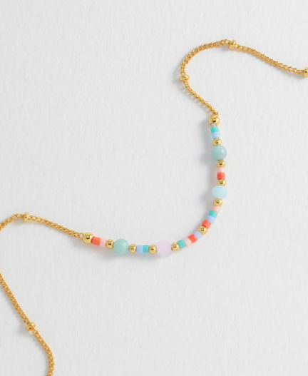 Mini Mixed Beaded Chain Necklace | Love