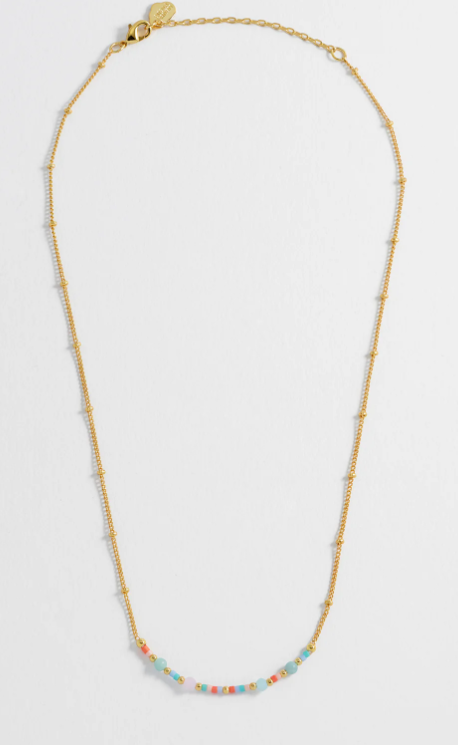 Mini Mixed Beaded Chain Necklace | Love