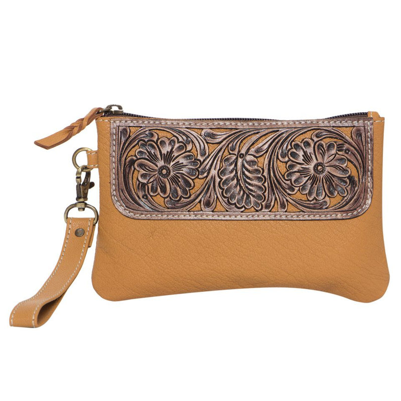 Cairo Hand Carved Tooling Leather Small Clutch