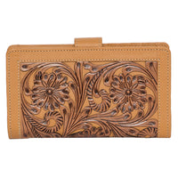 Alexandria |  Hand Carved Tooling Leather Clutch Wallet