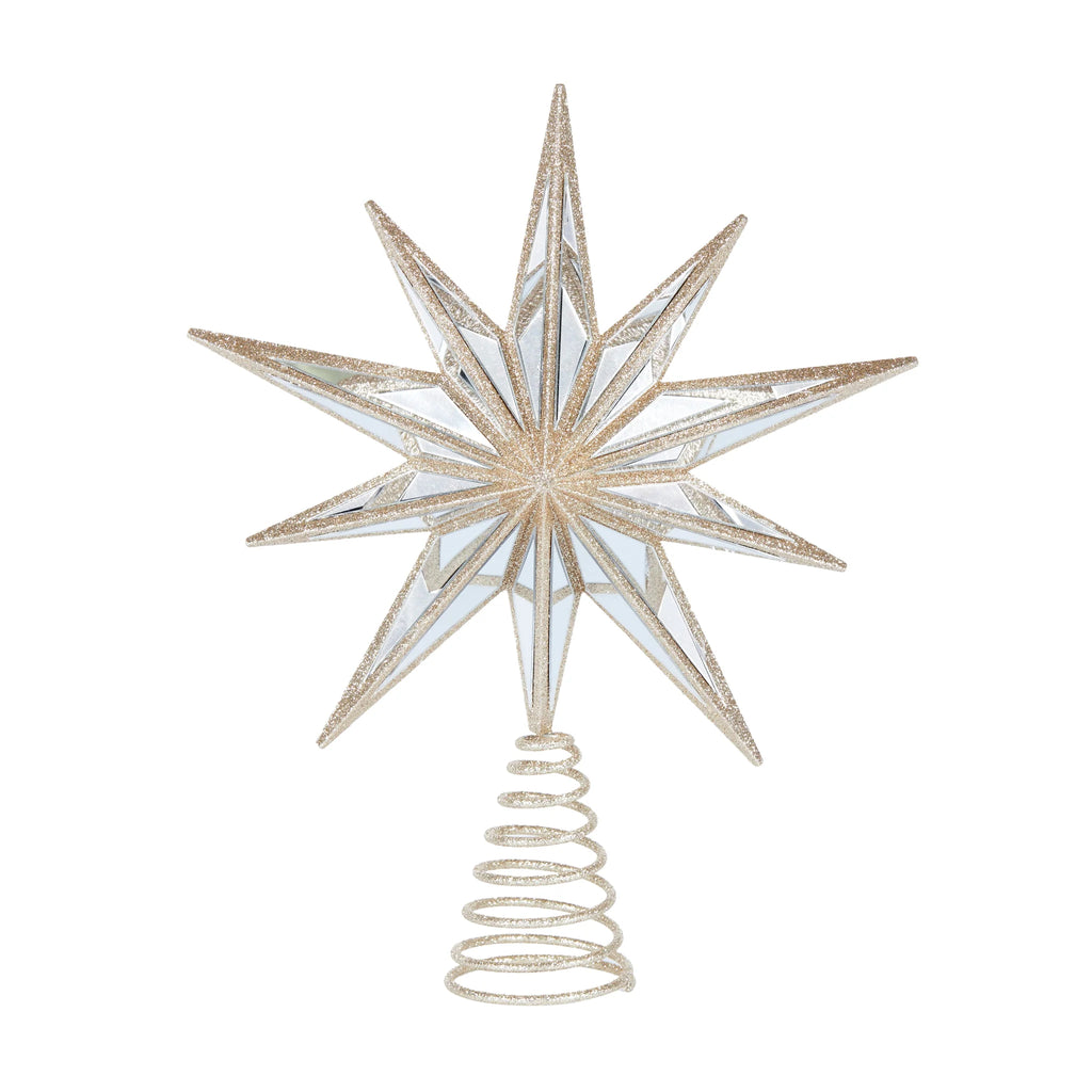 9 Point Mirrored Tree Topper Star Champagne – Whatever Mudgee
