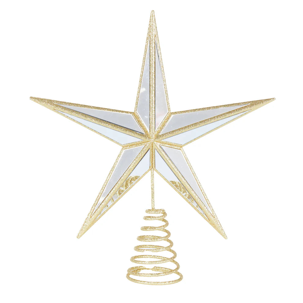 5 Point Mirrored Tree Topper Star Gold – Whatever Mudgee