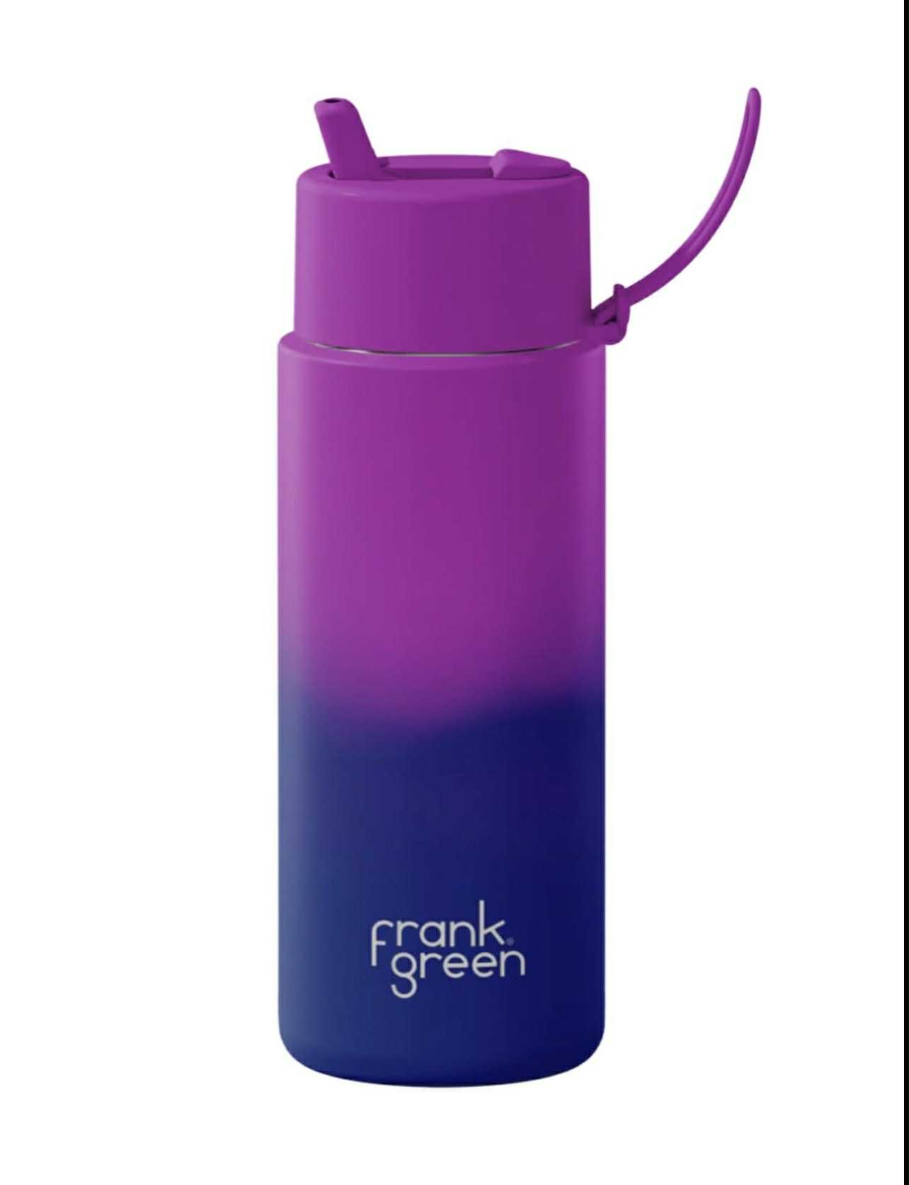 34oz Stainless Steel Single Wall Bottle Colour Change with Flip Straw Lid