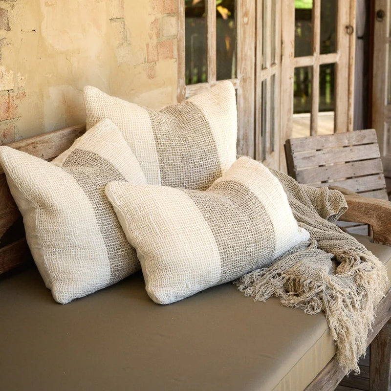 Coco Linen Cushion | Ivory/Natural