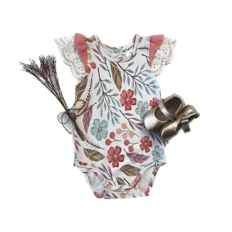 Baby Girls Knit Romper | Fairyfloss Floral