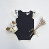 Baby Girls Knit Romper | Navy