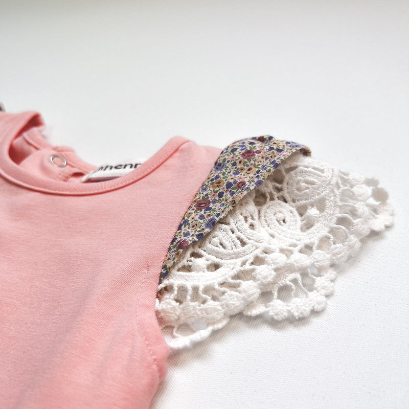 Baby Girls Knit Romper | Peach Pink
