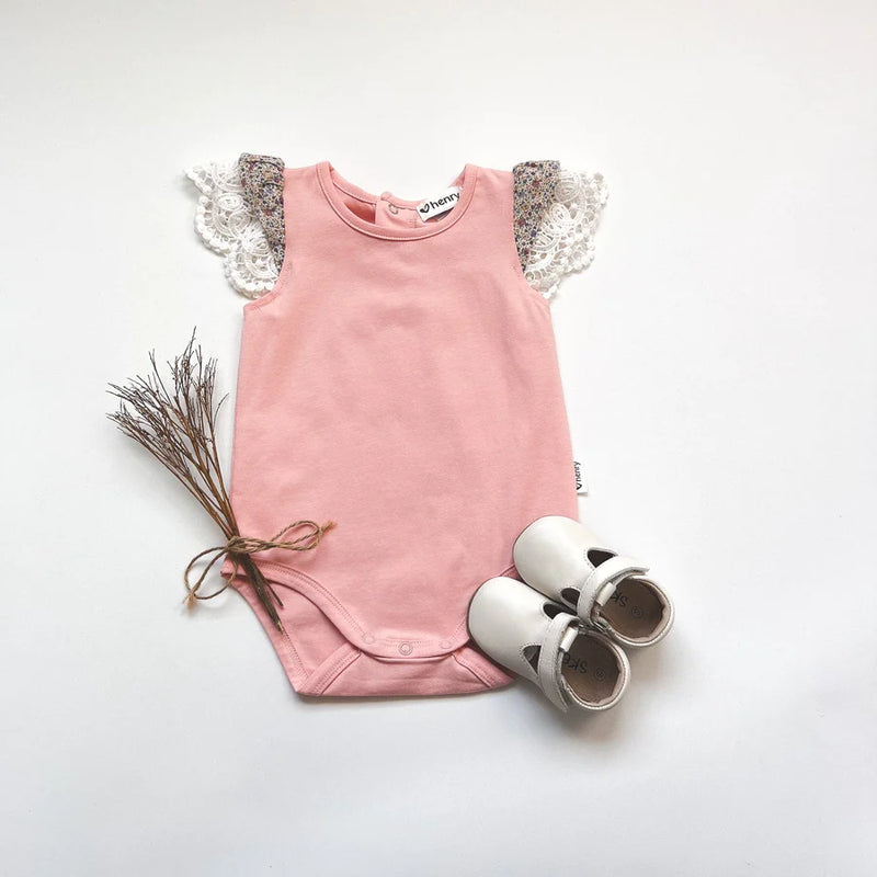 Baby Girls Knit Romper | Peach Pink