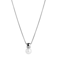 Idyll Silver Pearl Necklace 45cm