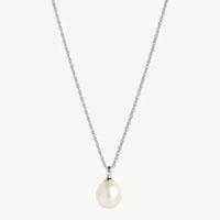 Dew Drop Pearl Necklace | Sterling Silver