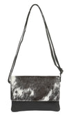 Leather Bag with Cowhide Flap | 6653