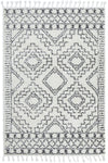 Casablanca Natural Patterned Shag Tassel Floor Rug