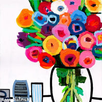 Colourful Flowers By Anna Blatman | Stone Drink Coaster Collection