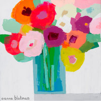 Colourful Flowers By Anna Blatman | Stone Drink Coaster Collection