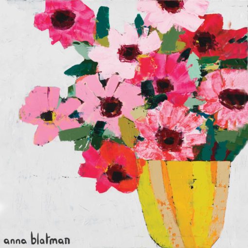 Colourful Flowers By Anna Blatman | Stone Drink Coaster Collection