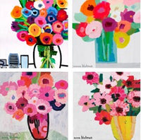 Colourful Flowers By Anna Blatman | Stone Drink Coaster Collection