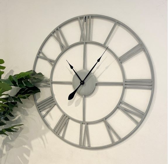 Laurel Wall Clock |Grey