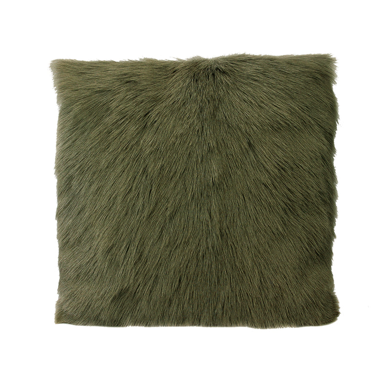 Goat Fur Cushions | Olive Green | 50 x 50cm