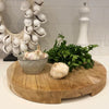 Solid Round Timber Platter + Serving Board with Grip | Attic