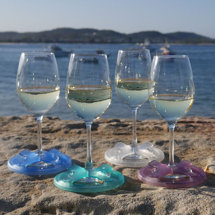 Wine Glass Coaster Holder  Resin 4 Pack – Whatever Mudgee