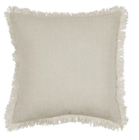 Fringe White Cushion | 55cm