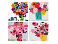Colourful Flowers By Anna Blatman | Stone Drink Coaster Collection