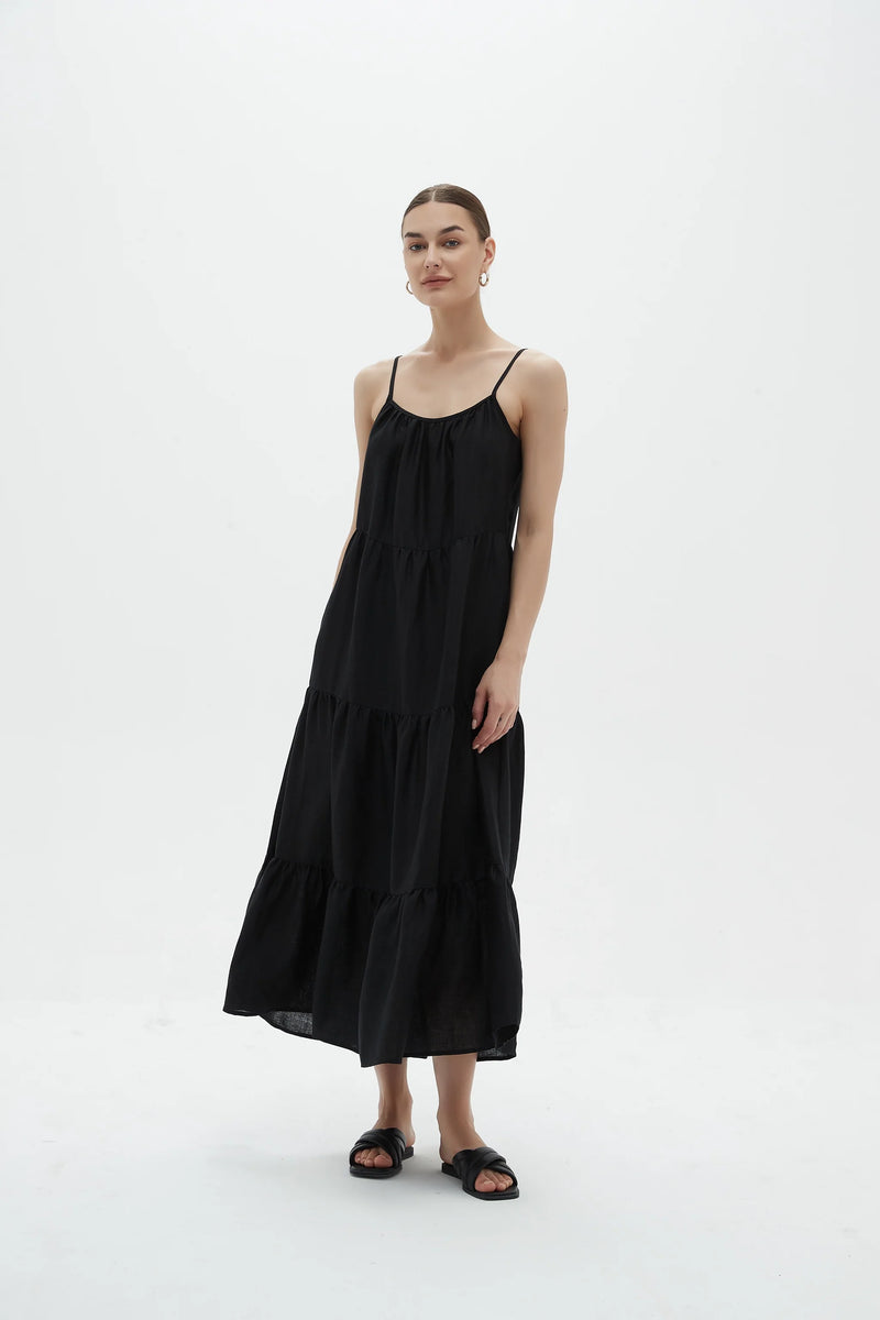 Cami Tiered Dress | Black