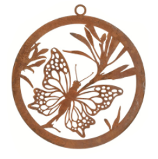 Single Ring Rust Butterfly Hanging